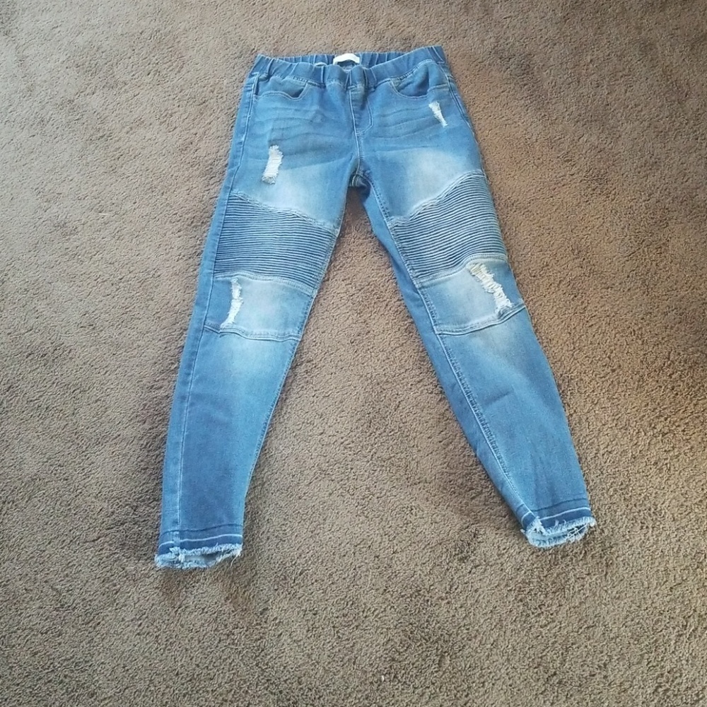 Womens elastic waist jeans